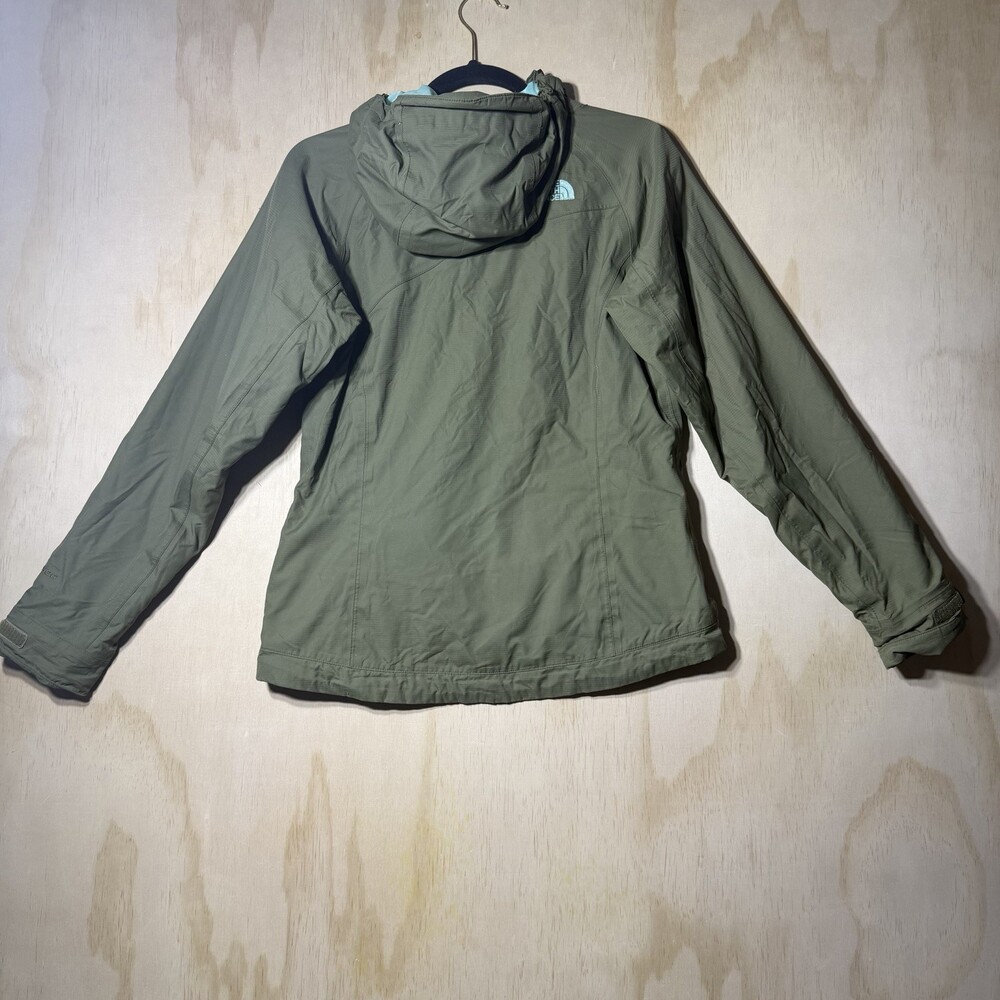 The North Face HyVent Women’s Small Hooded Jacket Olive Green Outdoor - Picture 11 of 12